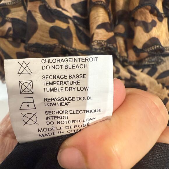 Danity Brown Leopard Print Maxi Dress Sz M - Picture 8 of 13